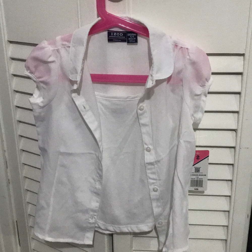 NWT Uniform White Blouse with Cami